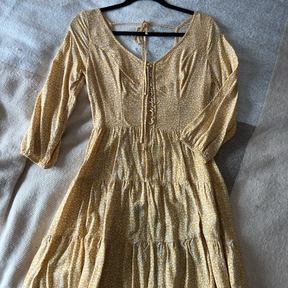 Yellow Long Sleeve Hollister Dress